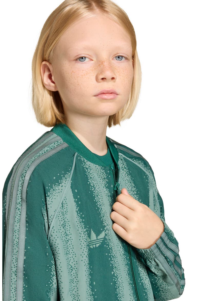 Kids' Minecraft 3-Stripes Track Jacket, Alternate, color, COLLEGIATE GREEN/ TECH EMERALD