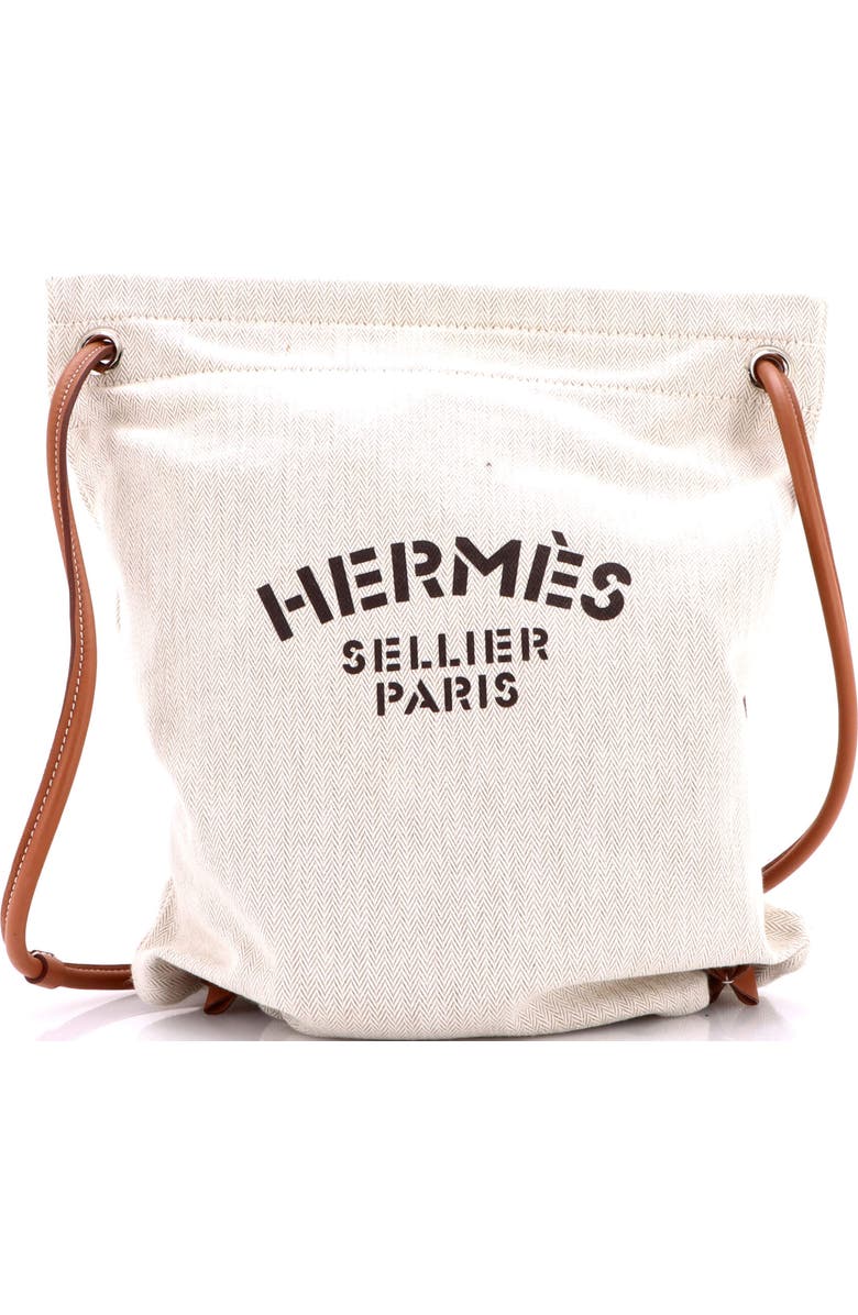 Pre-Owned Hermes Maline Bag Toile, Main, color, Ecru