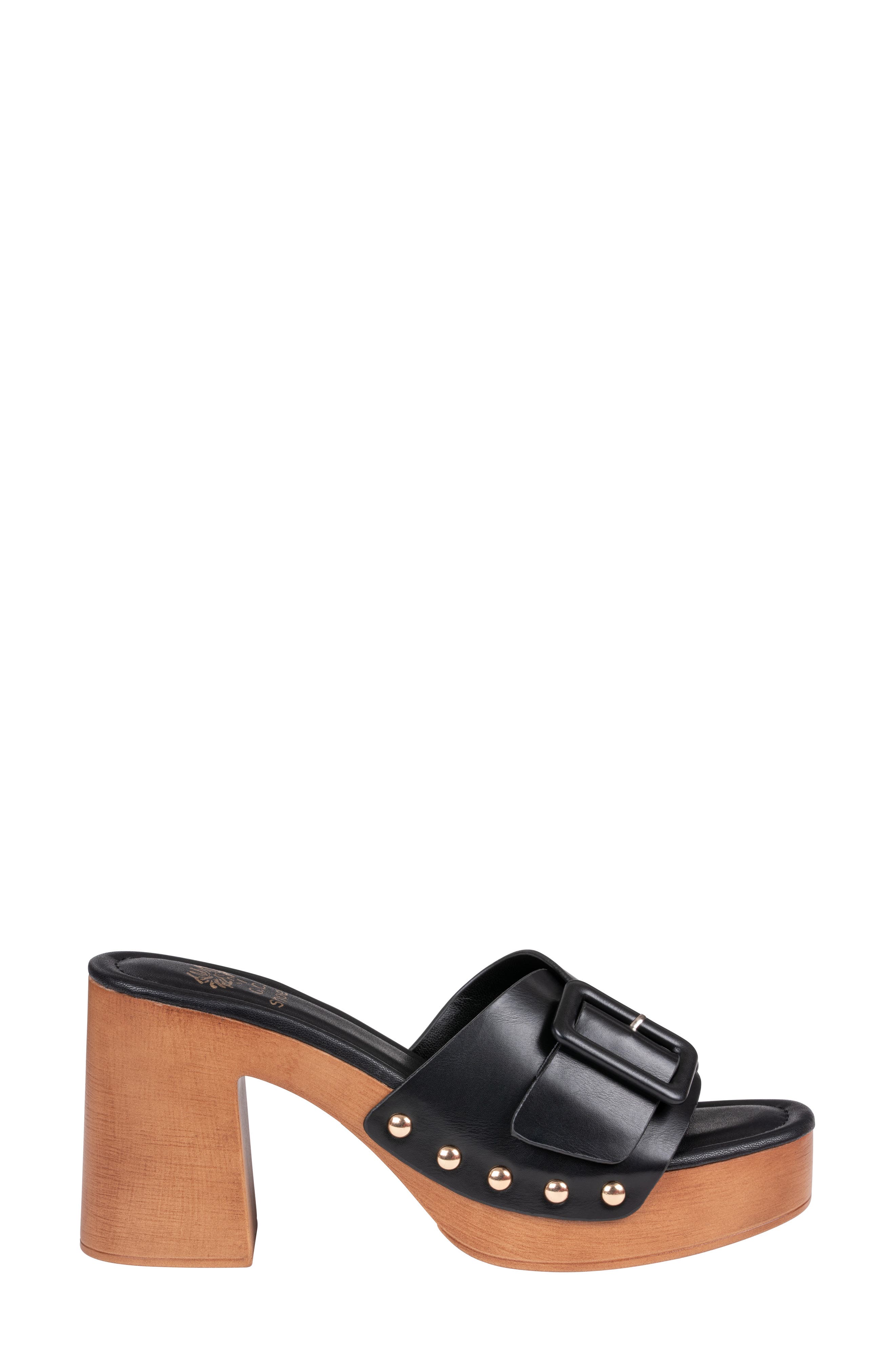 GOOD CHOICE NEW YORK York Buckle Platform Mule, Alternate, color, Black