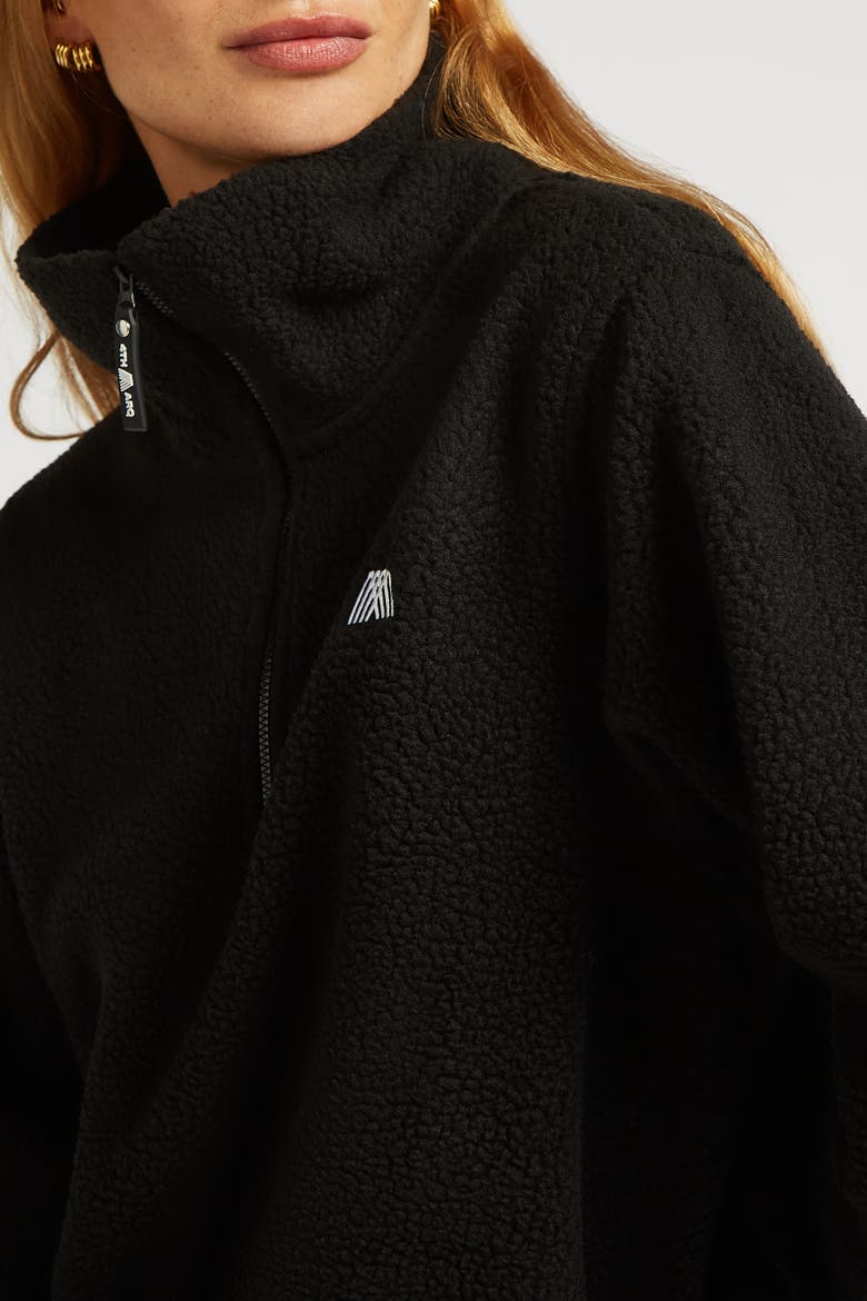 Lennox Half-Zip Long Sleeve Sweatshirt, Alternate, color, Black