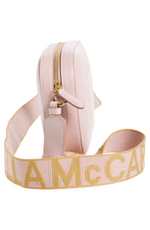 Stella Mccartney Perforated Logo Faux Leather Camera Bag In 5752 - Pale Mauve