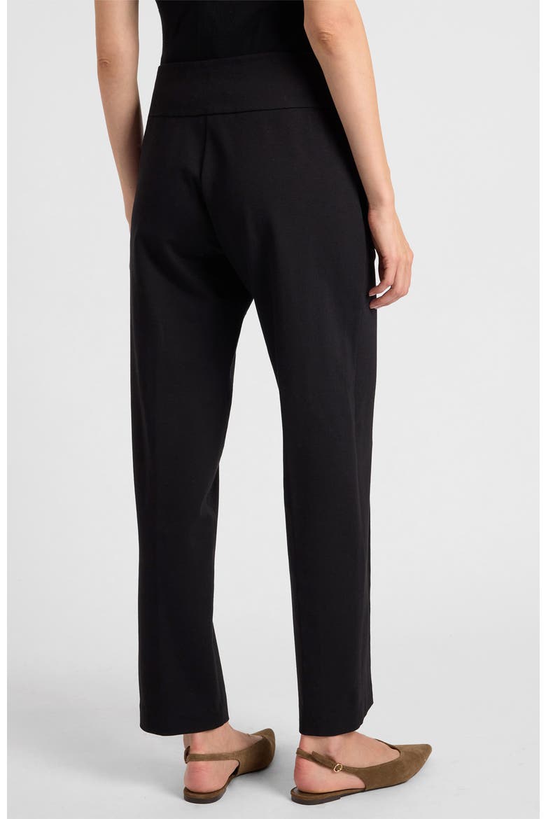 Tania Slim Pant in Stretch Punto Milano, Alternate, color, Onyx