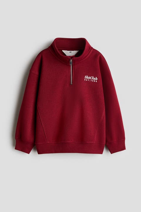 Half-zip Brushed-inside Sweatshirt