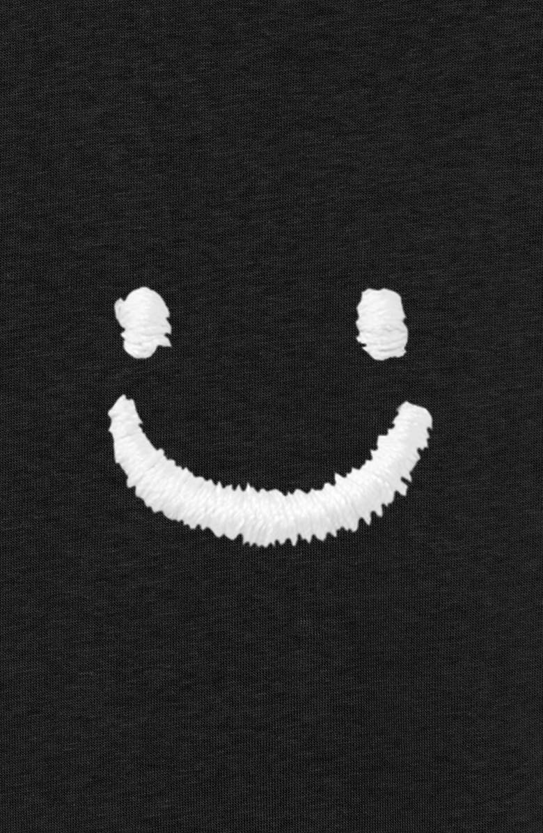 Dalix Mens Lil Smile Heavy Weight Cotton Tee, Alternate, color, Black