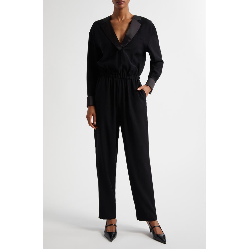 EMPORIO ARMANI EMPORIO ARMANI TUXEDO LONG SLEEVE JUMPSUIT