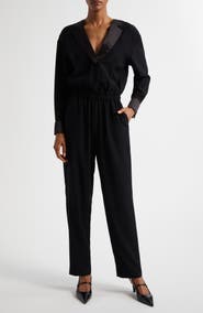 Emporio Armani Tuxedo Long Sleeve Jumpsuit
