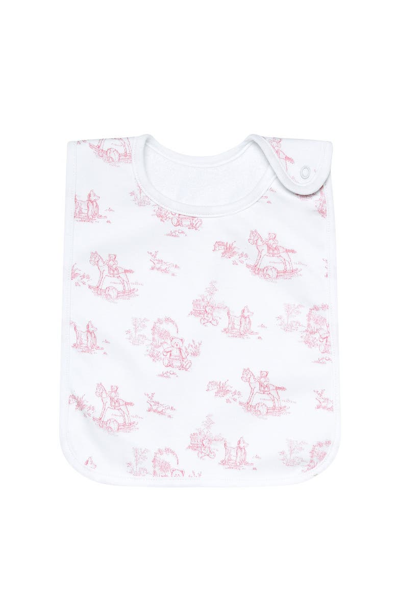 Baby Boy Cotton Feeding Bib, Alternate, color, Pink