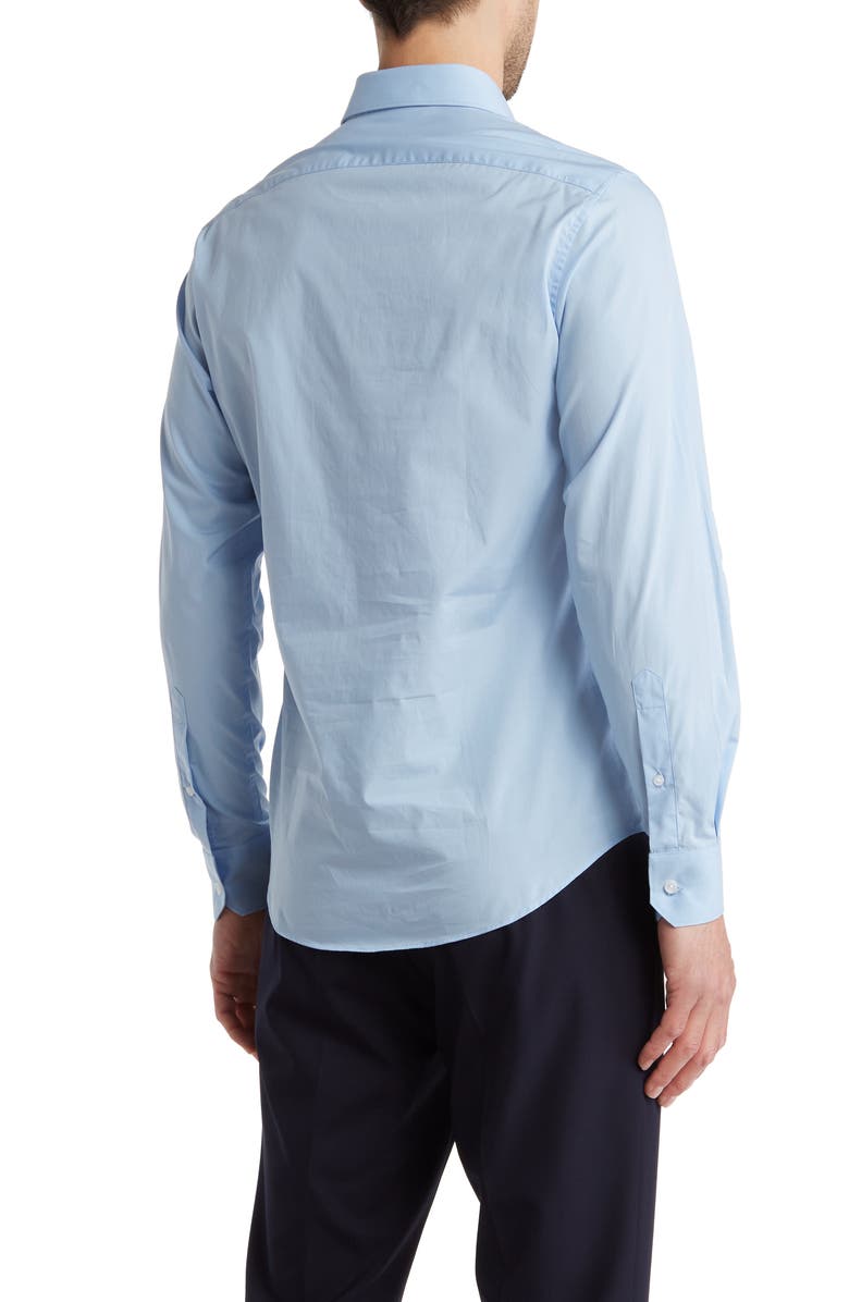 Cavalli Class Comfort Fit Stretch Lycra<sup>®</sup> Cotton Dress Shirt, Alternate, color, Light Blue