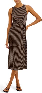 Rails Ricky Tie Waist Sleeveless Knit Midi Dress