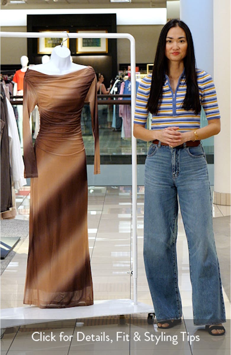 Hesper Off the Shoulder Long Sleeve Maxi Dress, sales video thumbnail