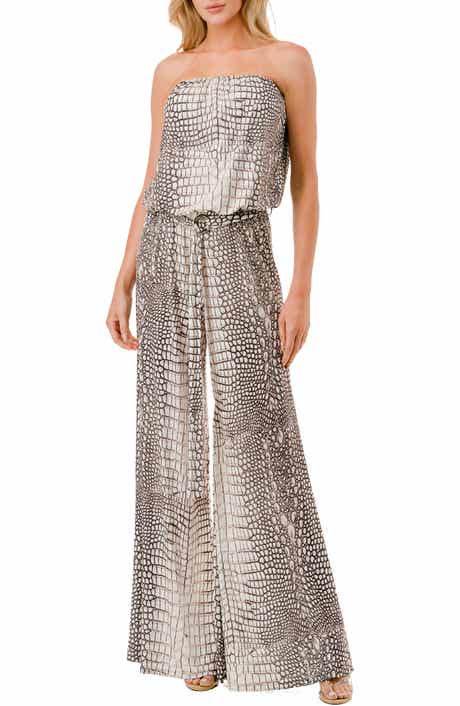 O.L. Strapless Tube Wide Leg Jumpsuit