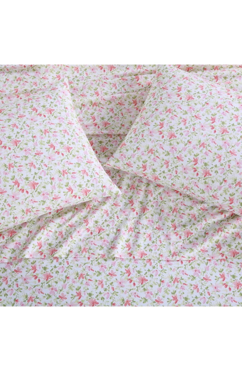 Laura Ashley Norella Cotton Comforter Set, Alternate, color, Pink/ Green