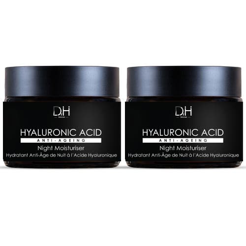 Dr. H Dr H Hyaluronic Acid Anti-ageing Night Moisturiser 60ml X 2 Duo Pack In White