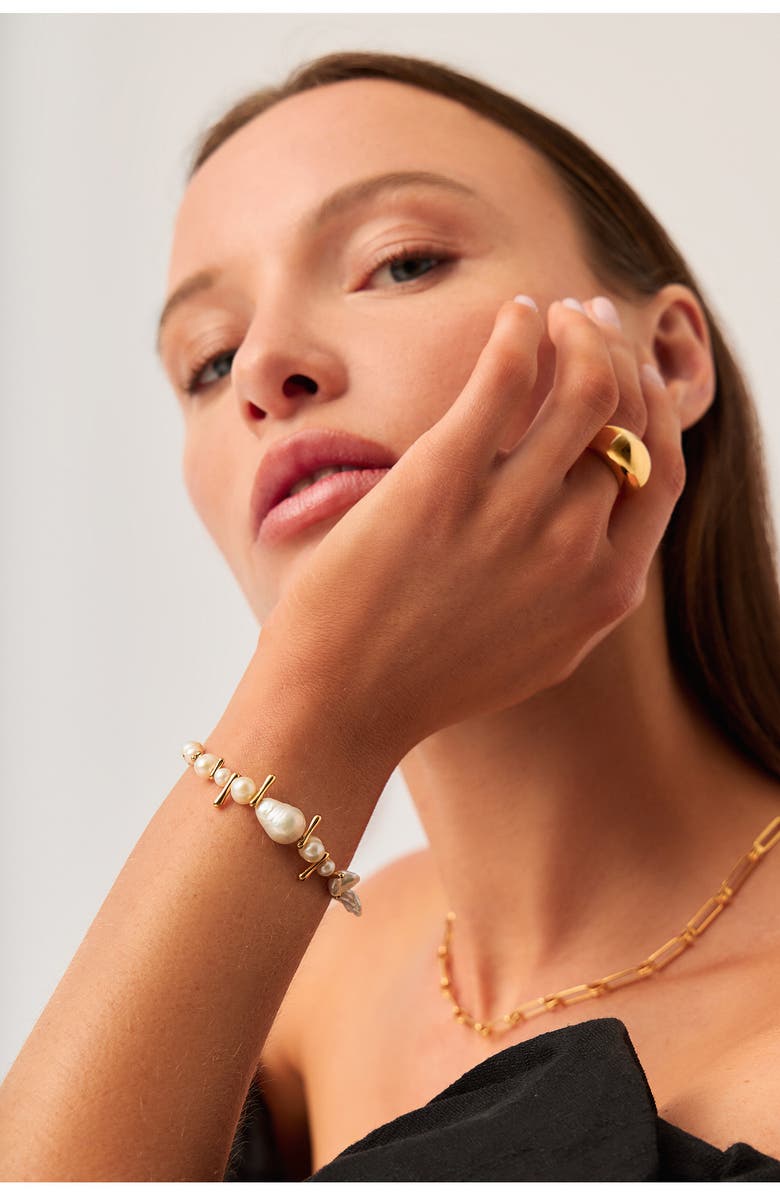 Missoma Freshwater Pearl Statement Bracelet, Alternate, color, 