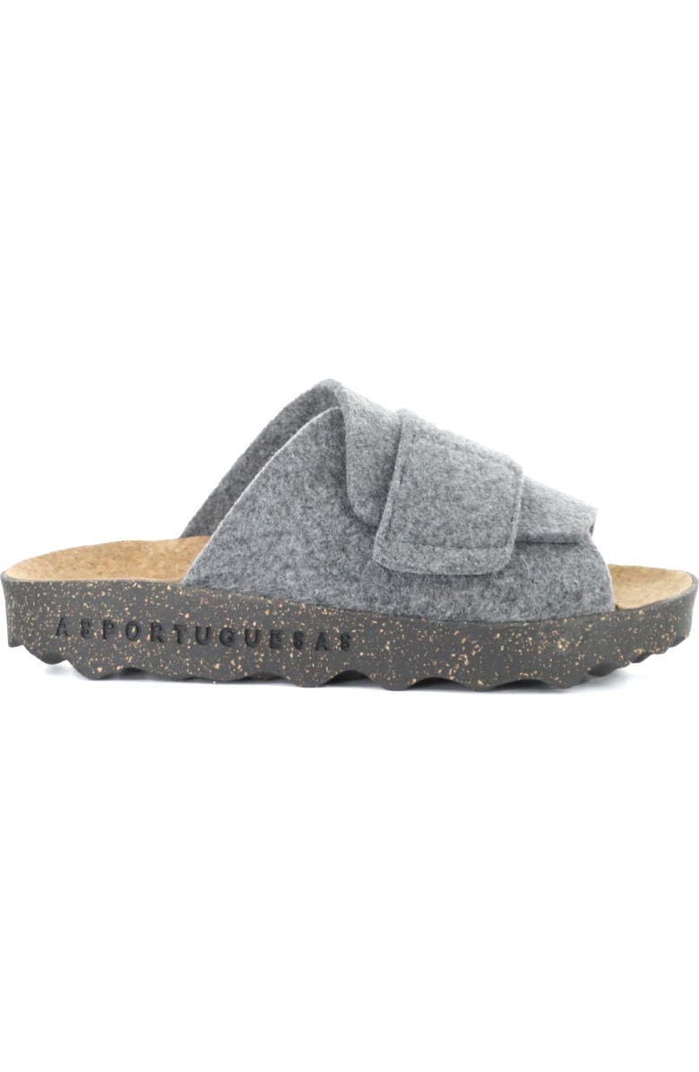 Asportuguesas by Fly London Clavi Wool Felt Slide Sandal, Alternate, color, Concrete Rewooly