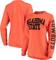 PRESSBOX Women's Pressbox Orange Oklahoma State Cowboys Two-Hit Canyon Long Sleeve T-Shirt