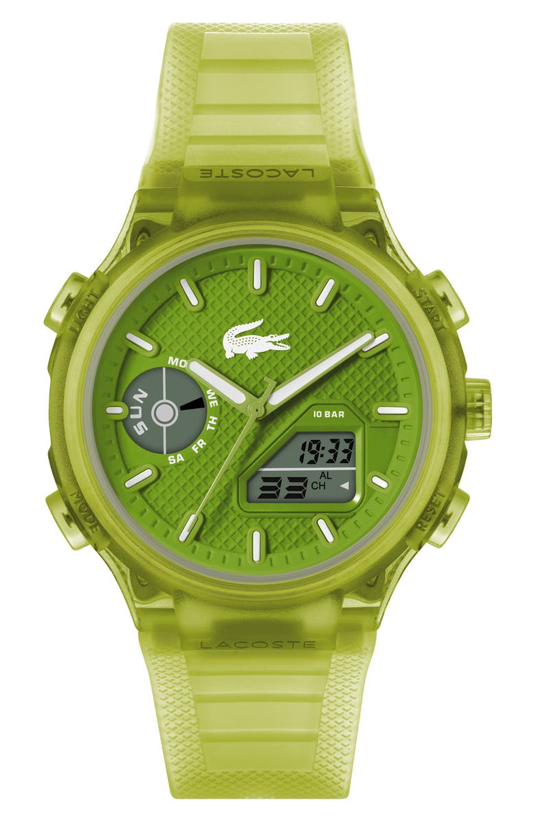 Lacoste LC33 Silicone Strap Watch, 44mm, Main, color,