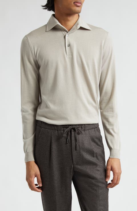 Merino Wool Polo Sweater
