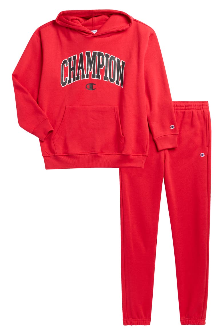 Kids' Signature Hoodie & Pants Set, Main, color, LYCHEE