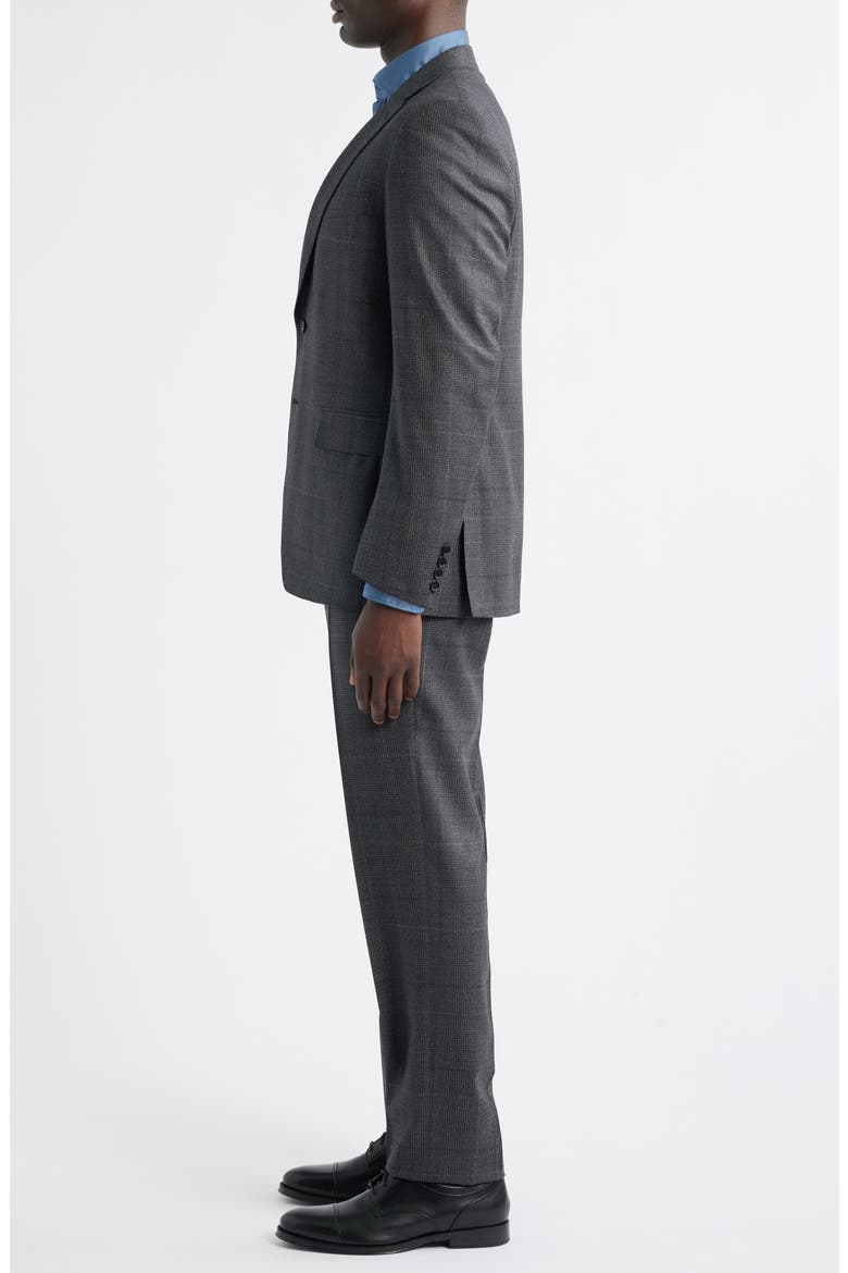 Siena Regular Fit Charcoal Grey Glen Plaid Super 130s Wool Suit, Alternate, color, CHARCOAL