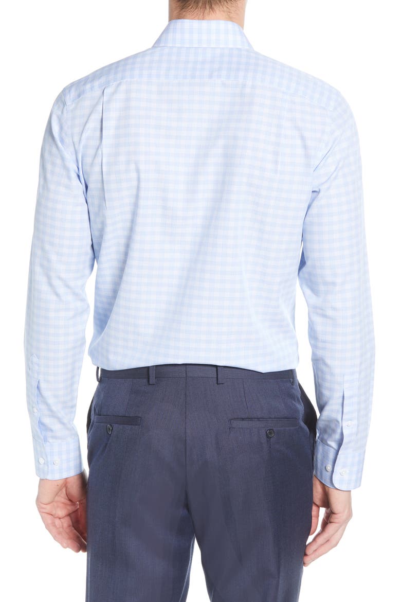 Slim Fit Plaid Dress Shirt, Alternate, color, CORNFLOWER BLUE