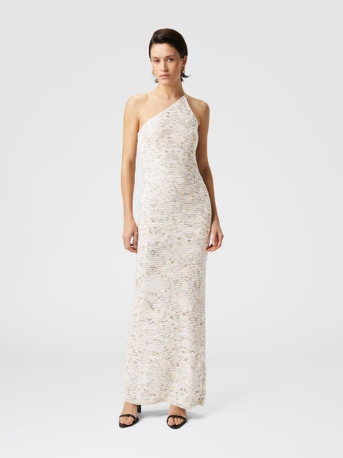 Missoni Knitted Dress In White & Beige