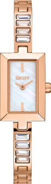 DKNY Stainless Steel Rectangular Bracelet Watch