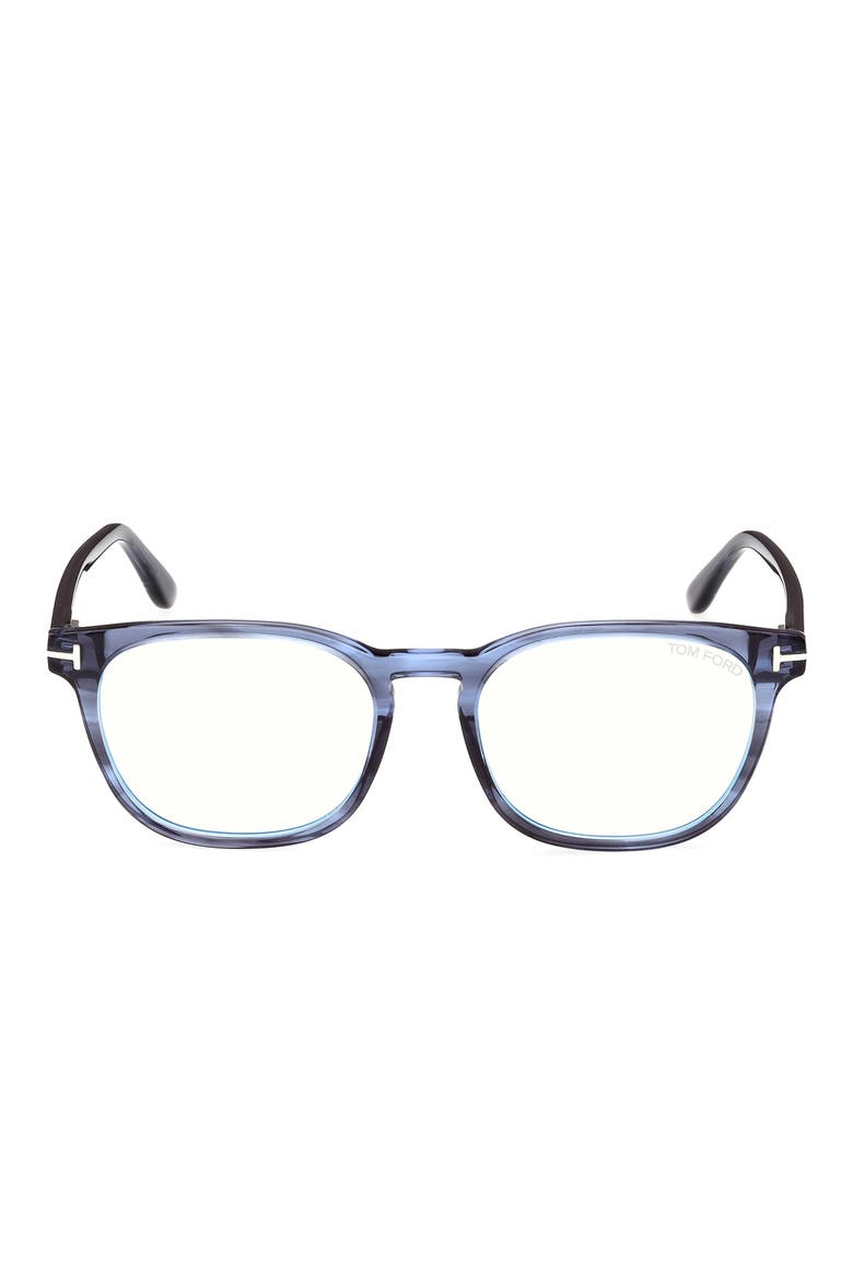 53mm Square Blue Light Blocking Glasses, Main, color, BLUE/OTHER