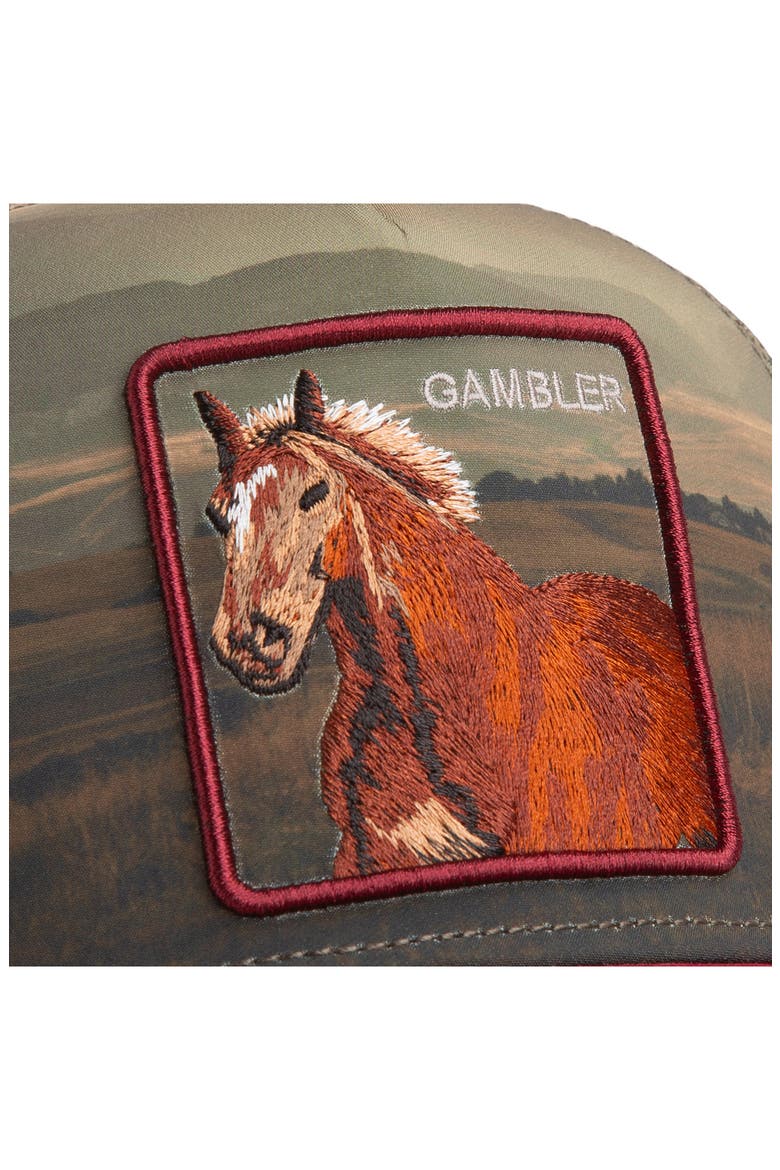 Stallion in the Element Patch Trucker Hat, Alternate, color, CRUSH
