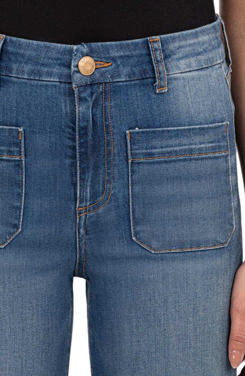 KUT from the Kloth Meg Patch Pocket High Waist Wide Leg Jeans, Alternate, color,