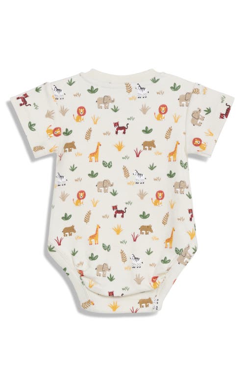 JOJO MAMAN BÉBÉ JOJO MAMAN BEBE SAFARI PRINT RIBBED BODYSUIT & SHORTS SET
