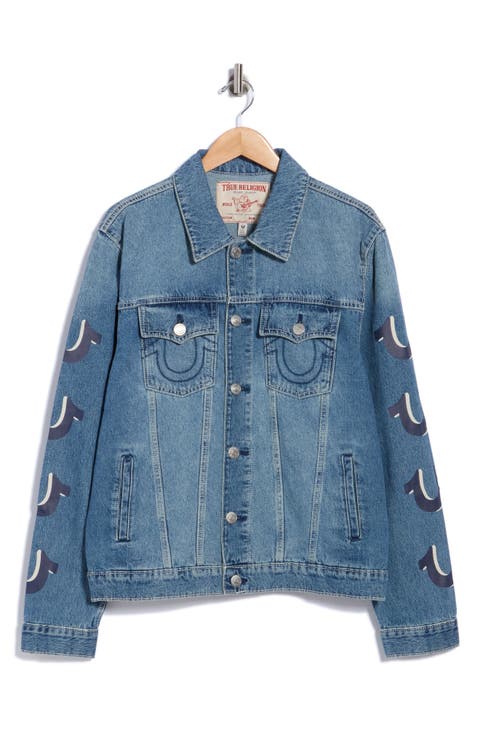 Jesse Horseshoe Print Denim Jacket