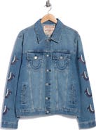 True Religion Jesse Horseshoe Print Denim Jacket