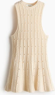 H&M Pointelle-knit Peplum Top