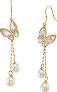 The Pearl Source White Freshwater Pearl Gaia Earrings