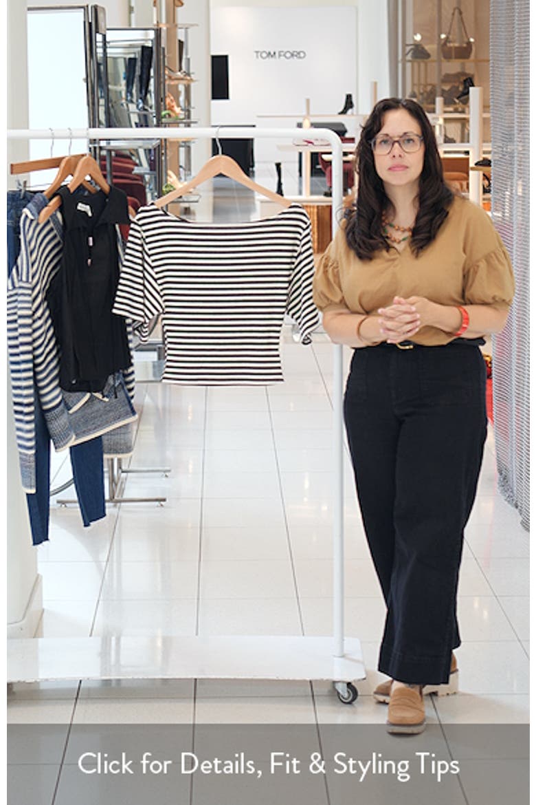 Jadan Stripe Off the Shoulder Top video