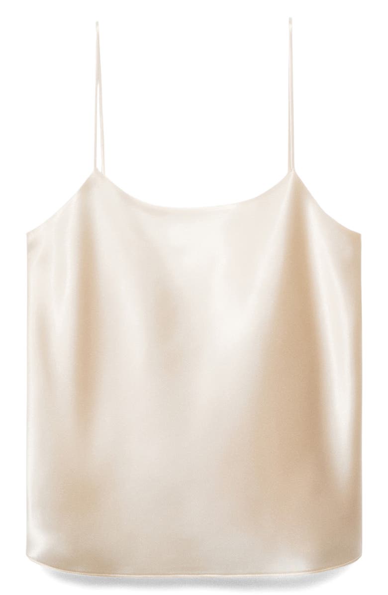 MANGO Satin Camisole, Alternate, color, Ecru