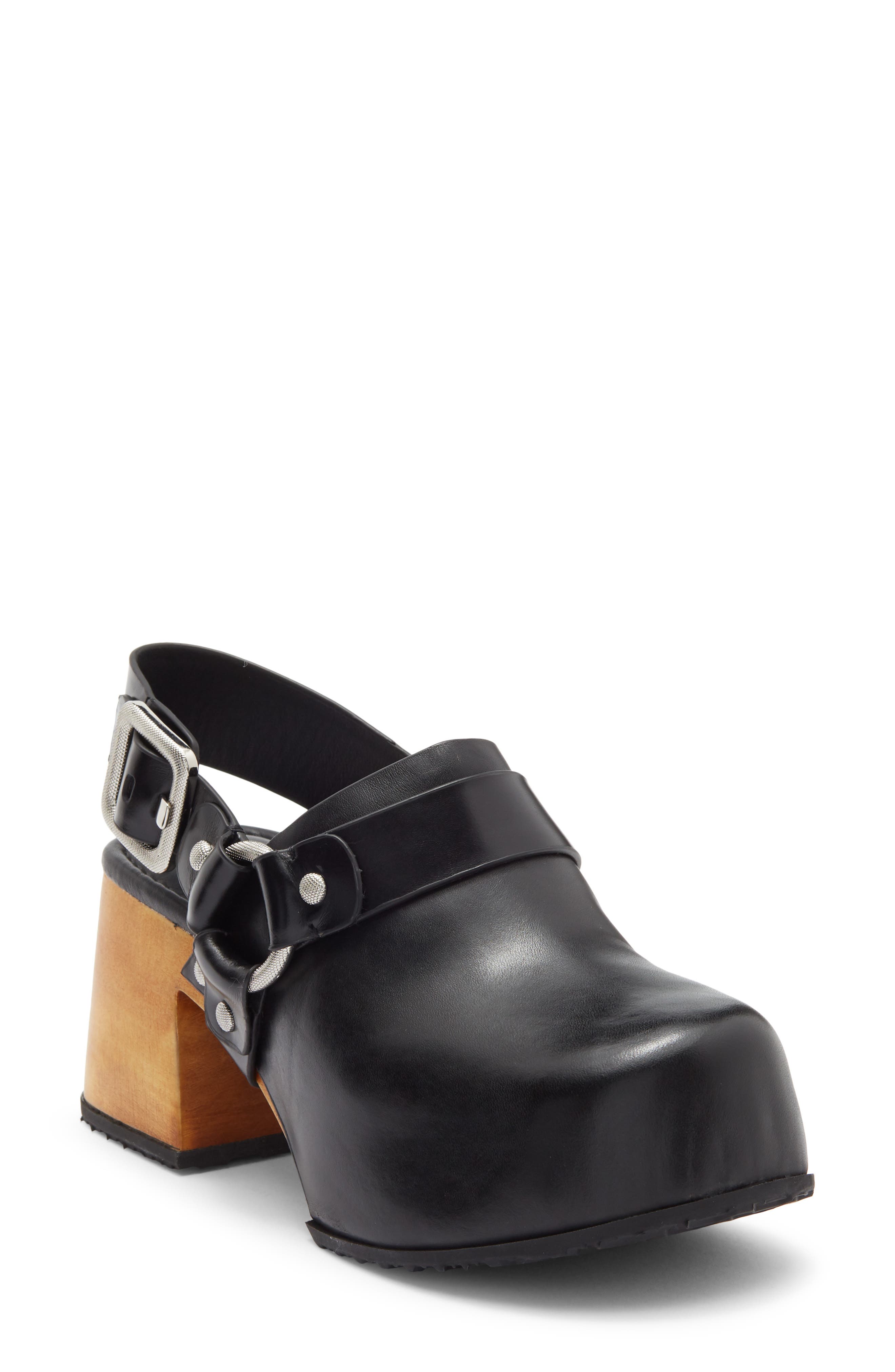 rag & bone Farrah Harness Clog, Main, color, Black