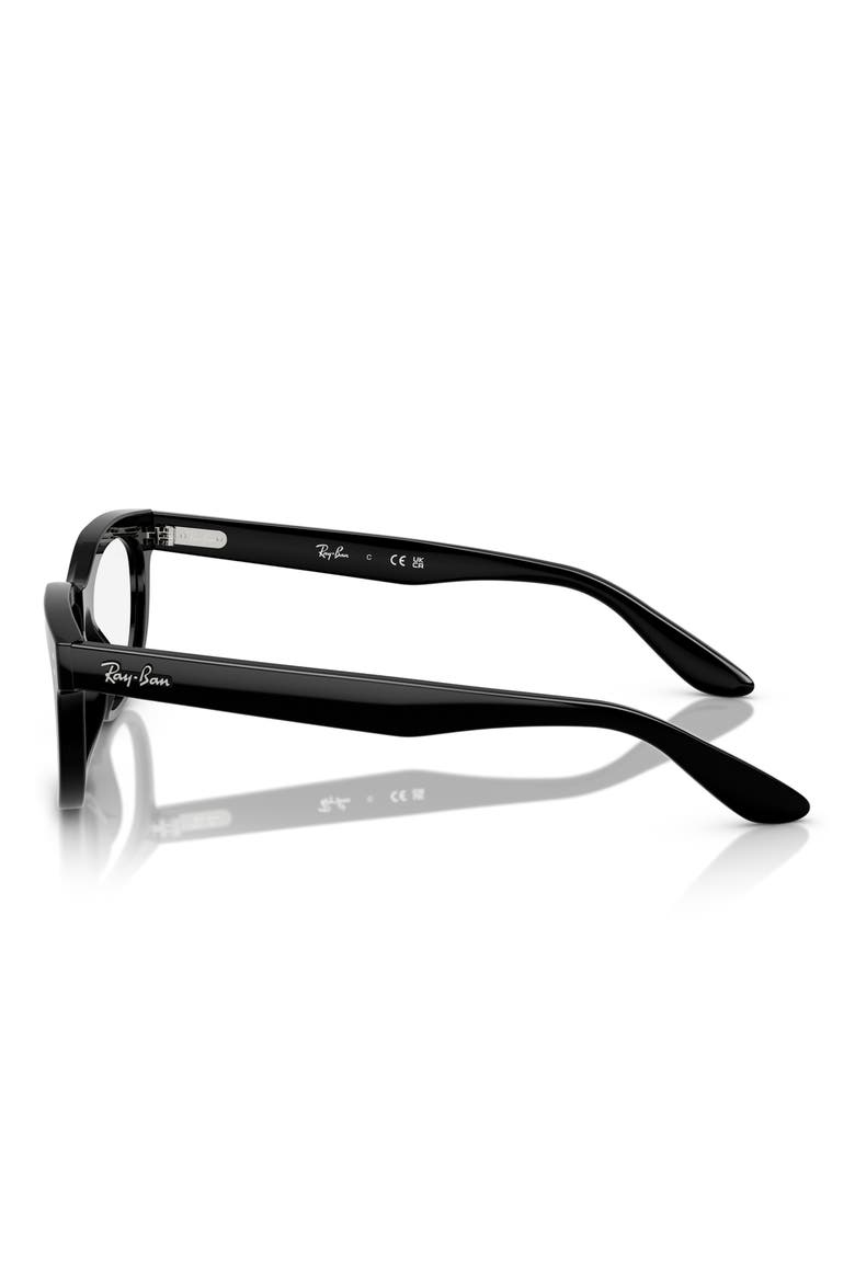 54mm Pillow Optical Glasses, Alternate, color, BLACK