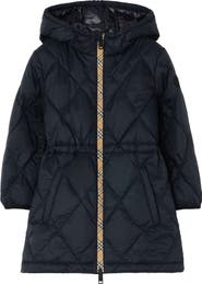 Burberry Checker-tape Quilted Nylon Hooded Coat