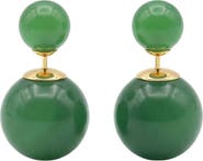 seree Orbit Duo Double ended jade stone stud earrings