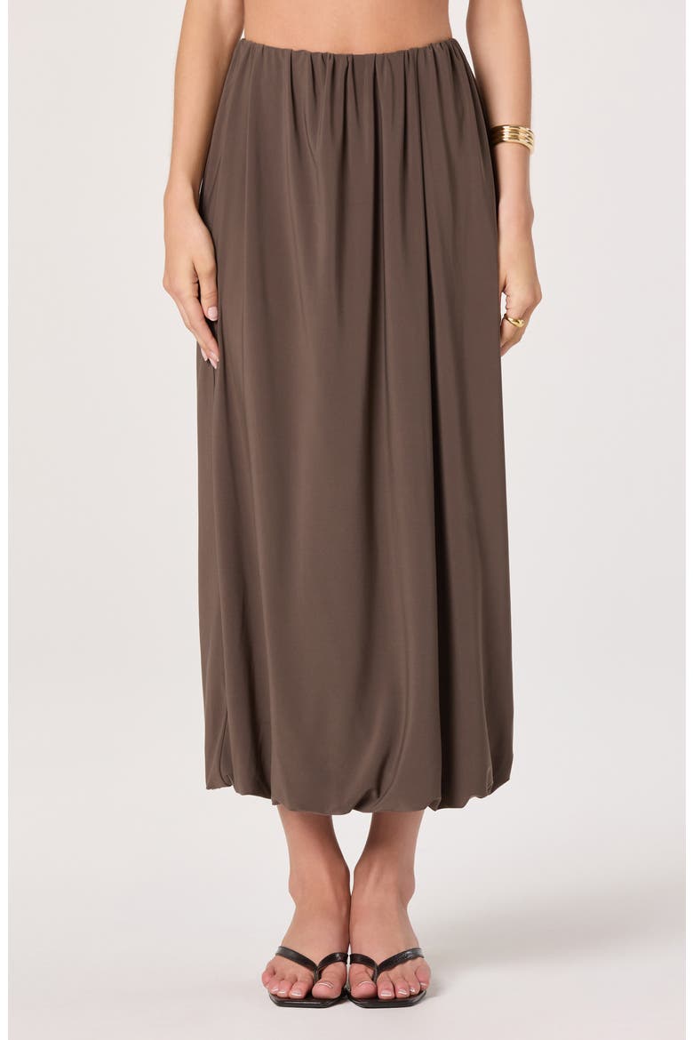 Savannah Bubble Hem Maxi Skirt, Main, color, MUSHROOM