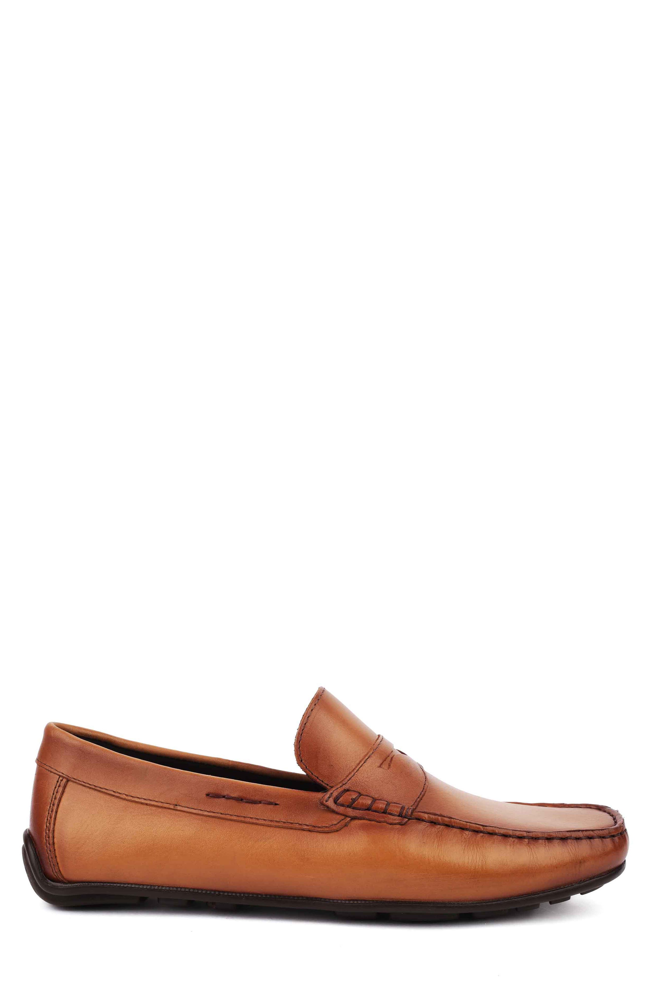 DRIVER CLUB USA Nebraska Penny Loafer, Alternate, color, Tan Napa