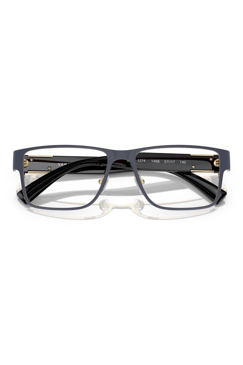 57mm Rectangular Optical Glasses, Alternate, color, BLUE
