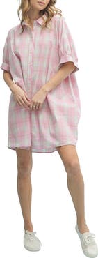WISHLIST Oversize Button-Up Shirtdress