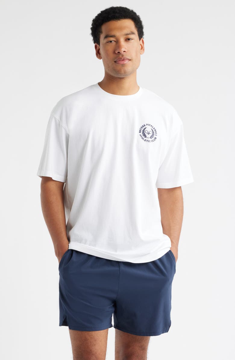 Recess Pickleball x Zella Court Oversize Cotton T-Shirt, Main, color, White