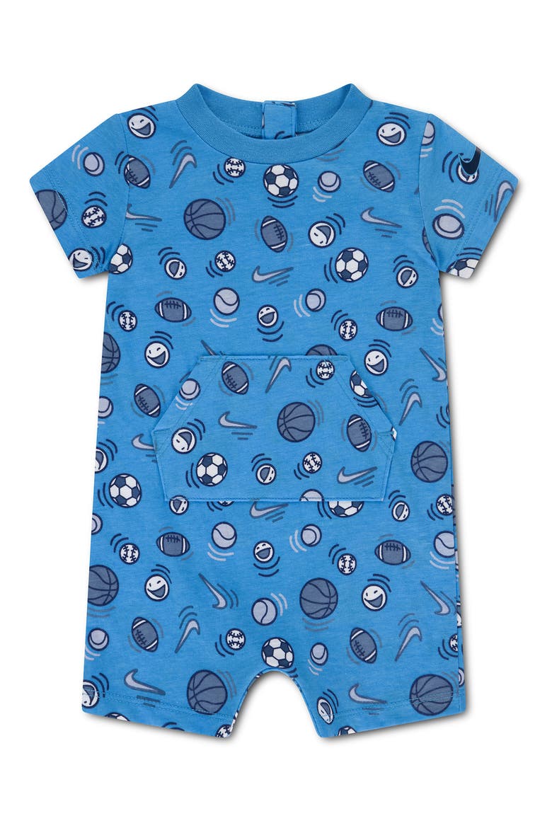 Swoosh Sportball Romper, Main, color, UNIVERSITY BLUE