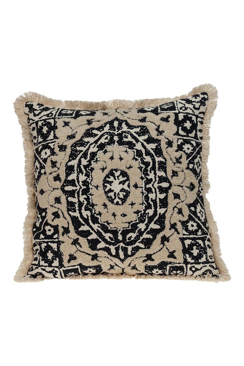 Abu Printed Accent Pillow, Main, color, BLACK