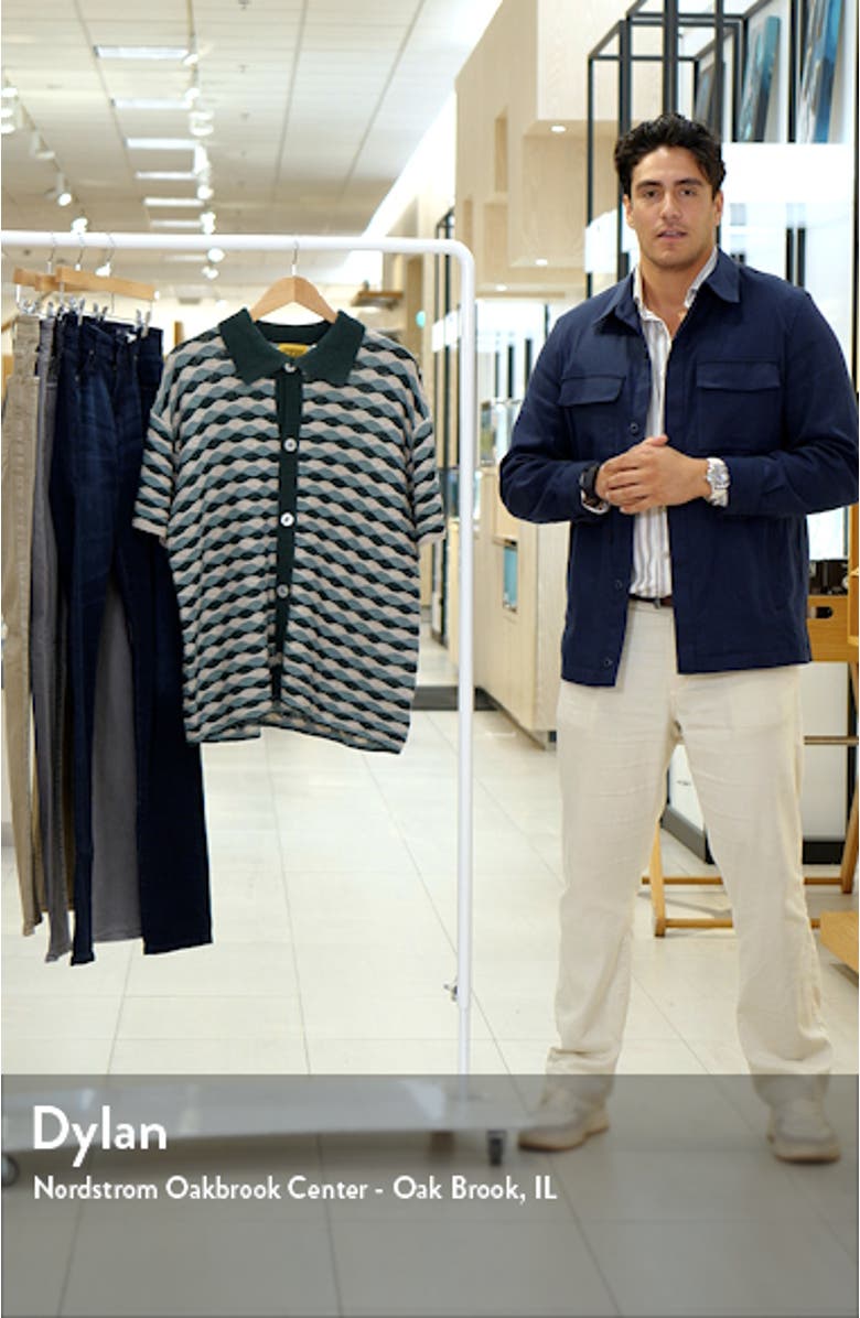 Beach Wave Open Stitch Polo Sweater, sales video thumbnail