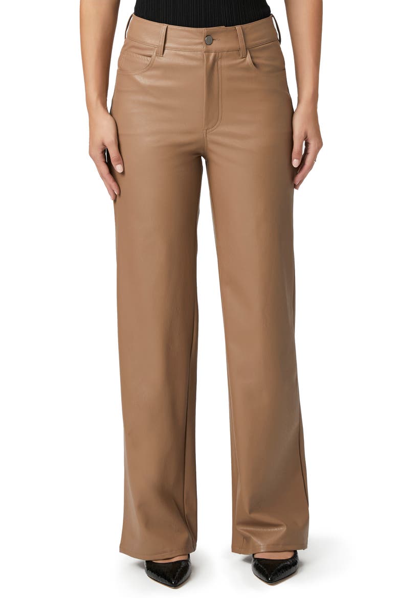 Sasha Coated High Waist Wide Leg Jeans, Main, color, BURNTSUGAR